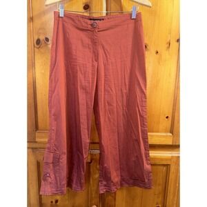 Cop Copine Vintage 90s Pants Y2K Wide Leg Cropped Trouser Casual Women's 40 L